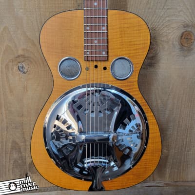 Epiphone Hound Dog Deluxe Round Neck Flame Maple Resonator Used for sale