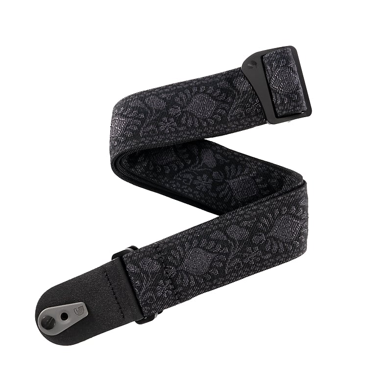 D'Addario Pad Lock Woven Guitar Strap, Monterey Black Tubular Reverb