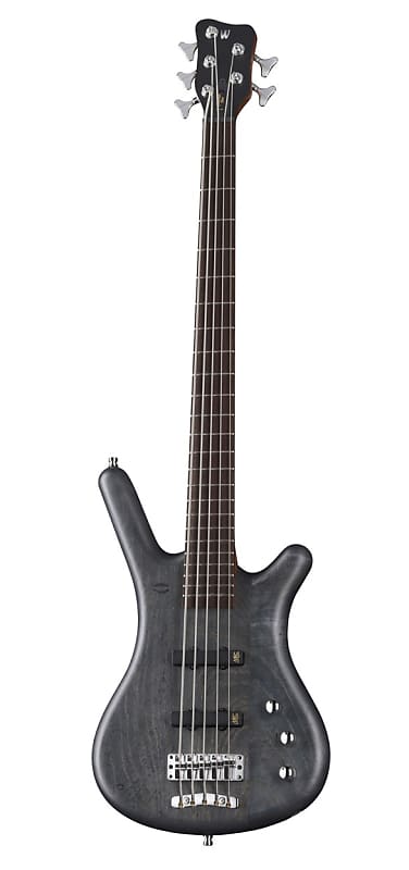 Warwick Pro Series Corvette Standard 5 String Bass Guitar - Nirvana Black Transparent Satin image 1