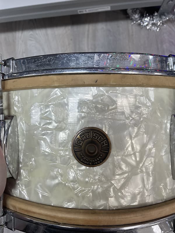 5.5x14 Gretsch White Pearl Snare Drum  White Pearl Snare Drum image 1