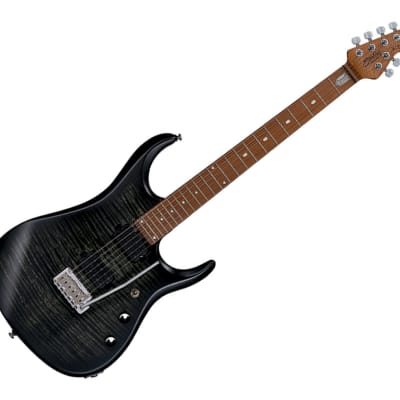 Sterling by Music Man JP15 Guitar w/Flame Top - Trans Black Satin - B-Stock for sale