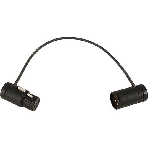 Cable Techniques Low-Profile XLR-3F to XLR-3M Adjustable Angle 3-pin Cable, 10  - Black Caps image 1