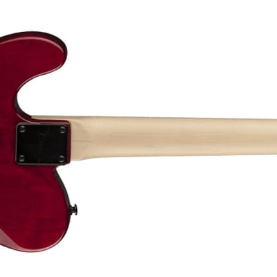 Dean NashVegas Series Flame Hum Hum 6 String Electric Guitar - Trans Red (NV FM TRD) image 2