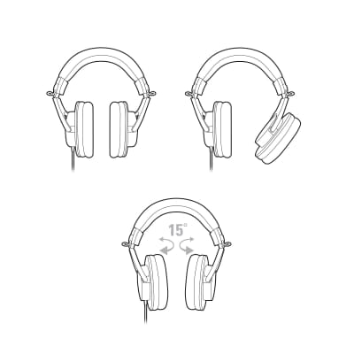 Audio-Technica ATH-M20X Professional Monitor Headphones - Black image 6