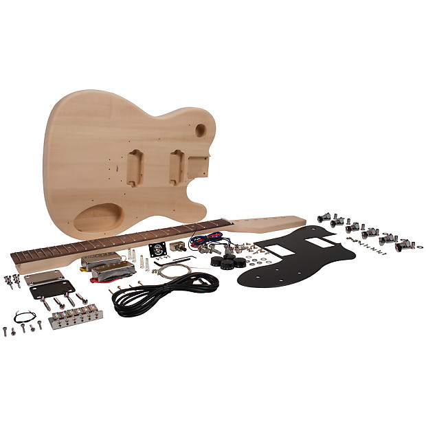 Seismic Audio SADIYG-04 Premium Tele-Style DIY Electric Guitar Kit w/ Dual Humbucker Pickups image 1