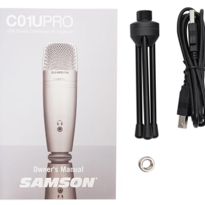 Samson C01U Pro USB Large Diaphragm Studio Condenser Microphone Mic+Tripod Stand image 5