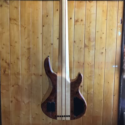 Wolf S9-6 6 String Fretless Bass (Left Handed) - Quilted Bubinga (#2) image 12
