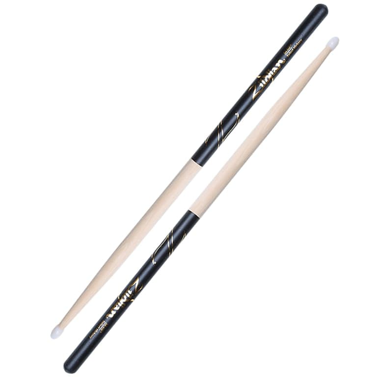 Zildjian Hickory Dip Series Drumsticks - 5A - Nylon Tip - Black image 1