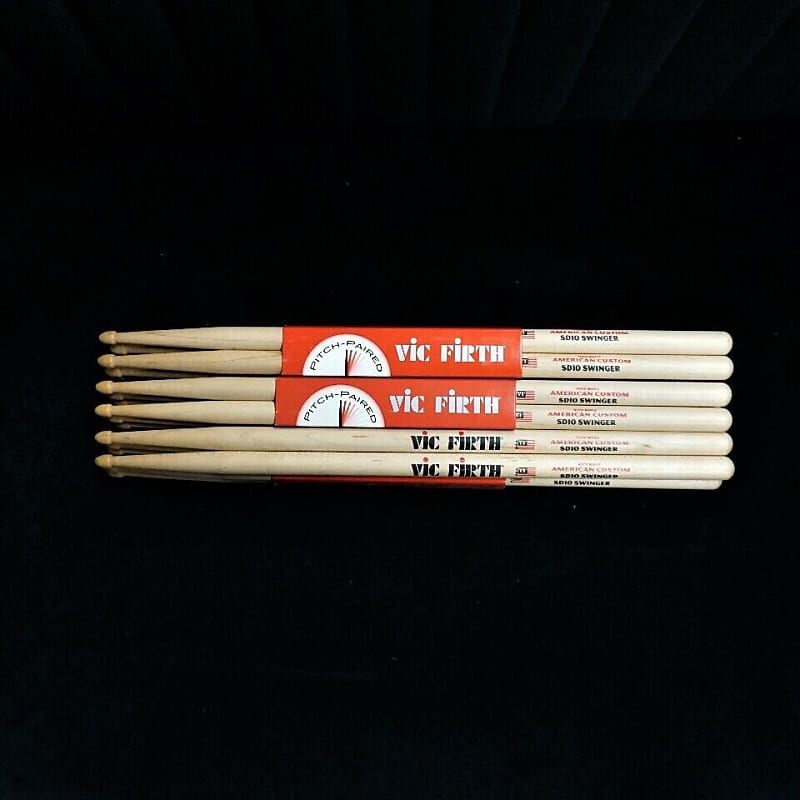 Vic Firth SD10 American Custom Rock Maple Swinger Drum Sticks (9-Pairs) image 1