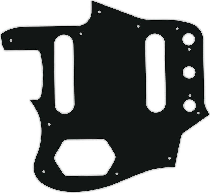 WD Custom Pickguard For Left Hand Fender Johnny Marr Signature Series Jaguar #01A Black Acrylic image 1