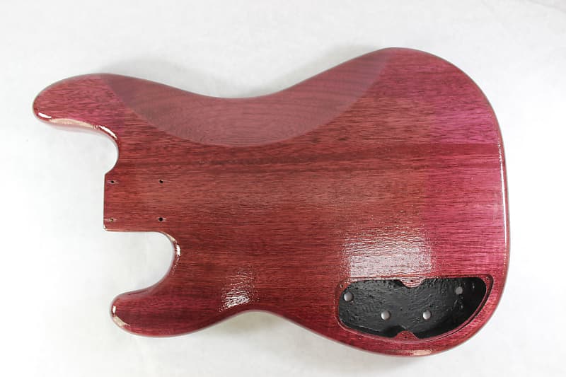 Finished Purpleheart P/J bass guitar body - fits fender