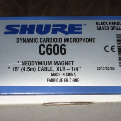 SHURE C606 HANDHELD VOCAL RECORDING MIC PERFORMANCE MICROPHONE in Original Box image 8