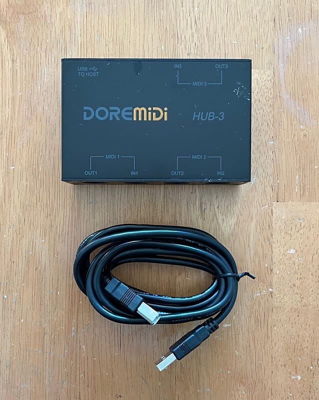 CAMOLA DOREmidi MIDI HUB Box, 3x3 MIDI to USB Interface, 3 in | Reverb