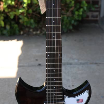 Harmony Standard Series Rebel Electric Guitar, Flame Maple Top, Transparent Black (Limited) image 6
