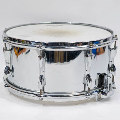 Premier England Steel Metal Snare Drum 14" X 6.5" - Polished Chrome image 4