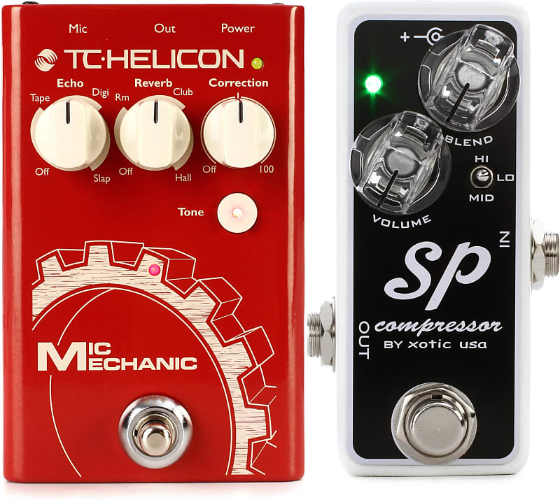 TC-Helicon Mic Mechanic 2 Vocal Effects Pedal Bundle with | Reverb