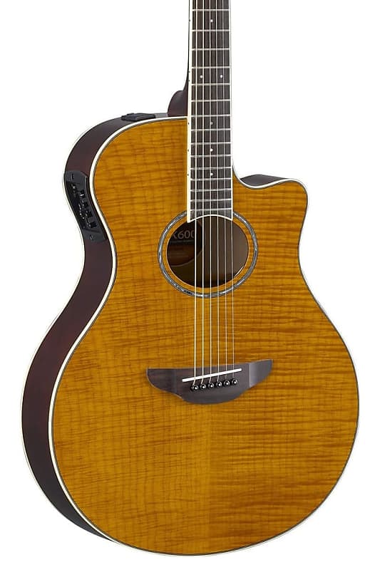 Yamaha APX600FM Acoustic-Electric Guitar - Flame Maple Amber image 1