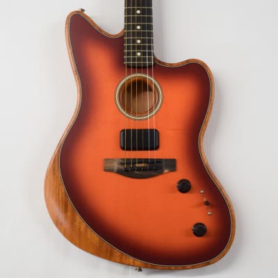 Fender American Acoustasonic Jazzmaster Acoustic-electric Guitar (DEMO) - Tobacco Sunburst image 1