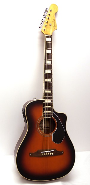 Fender Malibu SCE Folk Cutaway Acoustic Electric Guitar 3 Tone Sunburst