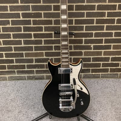 Aria Pro II 212-MK2 Bowery Electric Guitar w/Bigsby - Black - Demo Model w/FREE GUITAR PEDAL image 1