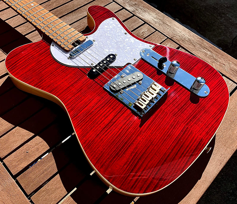 Aria Pro II 615-MK2 RBRD NASHVILLE Ruby Red Flame Top Guitar