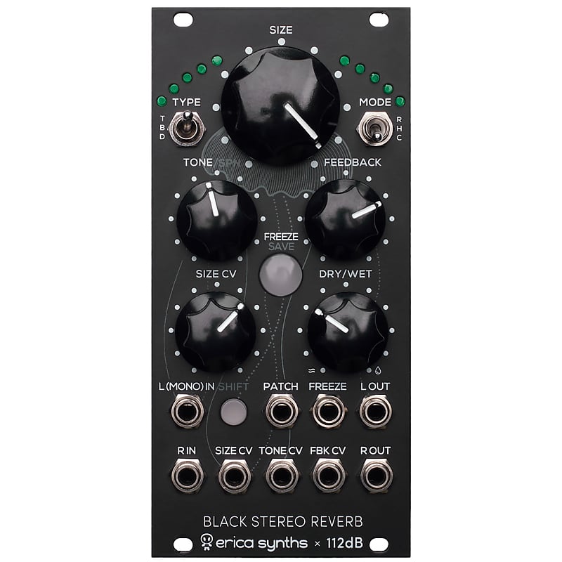 Erica Synths Black Stereo Reverb Eurorack Module