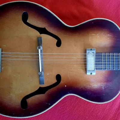 Very Rare Vintage 1950s Most Likely Hoyer Archtop Guitar With Vintage Pickup for sale