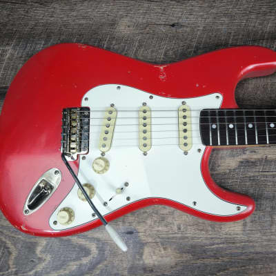 MyDream Stratocaster Custom Built - Light Relic Hot Rod Red Texas Special image 2