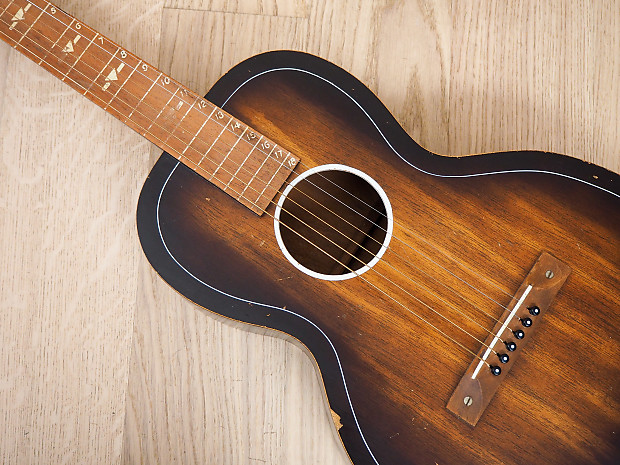 1930s Regal Square Neck Vintage Parlor Acoustic Slide Guitar | Reverb