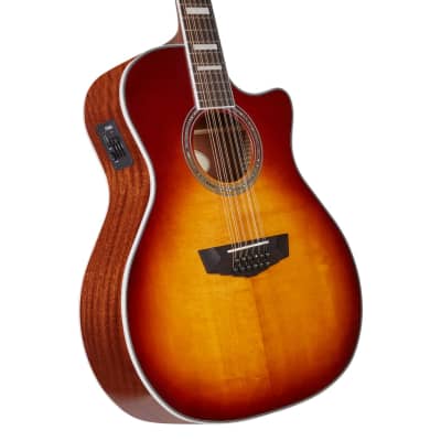 D'Angelico Premier Fulton Acoustic-Electric 12 String Guitar, Iced Tea Burst, DAPG212ITBAPS, Mint for sale