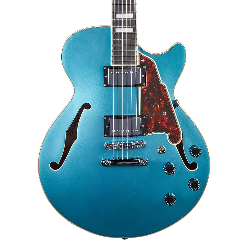 D'Angelico Premier SS w/Stoptail Single-Cutaway Semi-Hollowbody in Ocean Turquoise w/gigbag