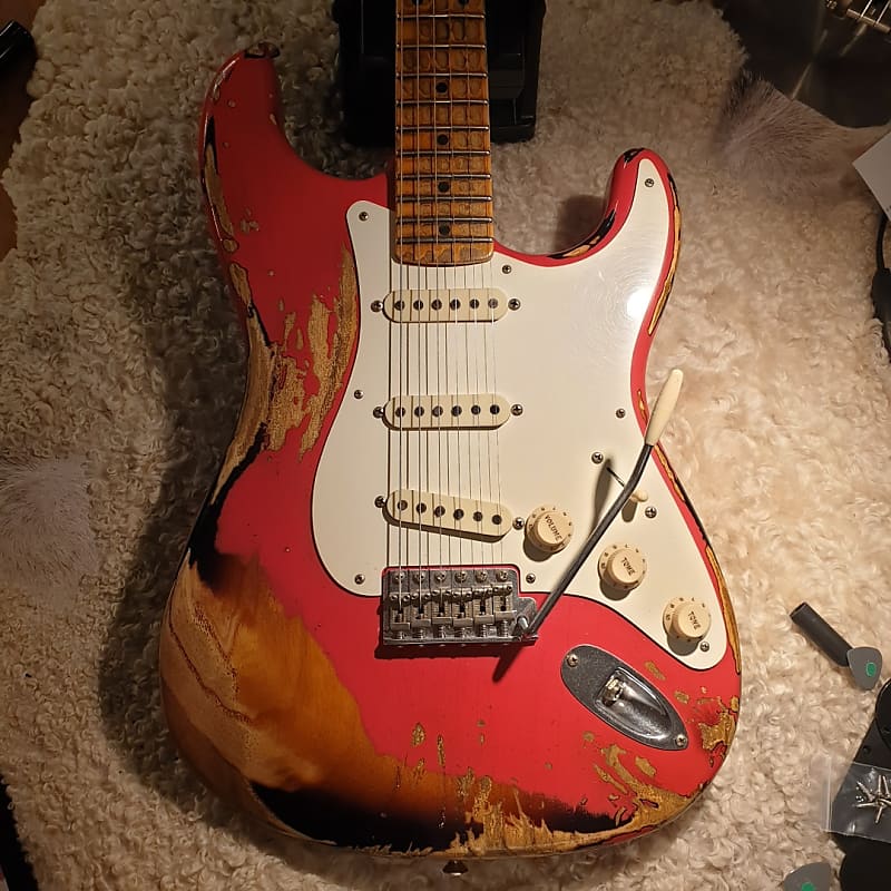 Fender Stratocaster Custom Shop Heavy Relic NAMM 2018 Fiesta Red / over  Sunburst