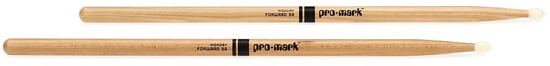 Promark Classic Forward DrumSticks - Hickory - 5A - Nylon Tip (5-pack) Bundle image 1