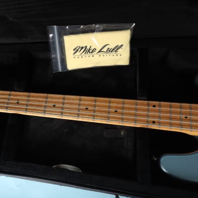 Mike Lull M5V Jazz Electric Bass 5 String Lake Placid Blue with Case image 11