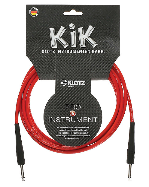 Klotz KLO-KIK6-0PPRD 1/4" TS Instrument Cable - 20' Bild 1