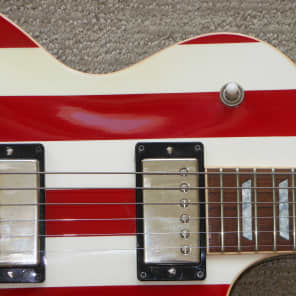 2001 Gibson Les Paul Stars & Stripes Red White Blue American Flag Electric Guitar & Case #17 image 7