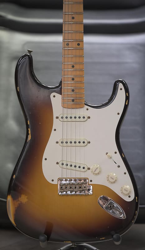 Fender Custom Shop Limited Edition Fat 50s Strat, Relic, 1-Piece Maple Neck  - Wide Fade Chocolate 2-Color Sunburst