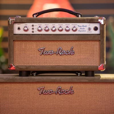 Two Rock Studio Signature 35 Watt Head with 1×12 Cabinet - Moss Green Suede Cane Grill image 1