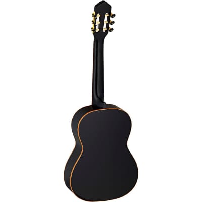 Ortega Family Series R221BK-7/8 7/8 Size Classical Guitar Regular Gloss Black 0.875 image 4