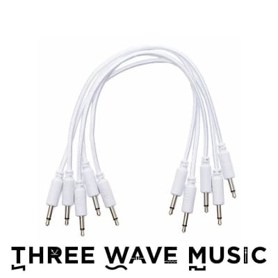 Erica Synths Braided & Soft Eurorack Patch Cables 30 cm (5 pcs) (White) [Three Wave Music] image 1