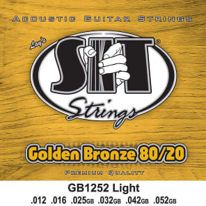 SIT GB1252 Golden Bronze 80/20 Acoustic Guitar Strings - Light 12-52