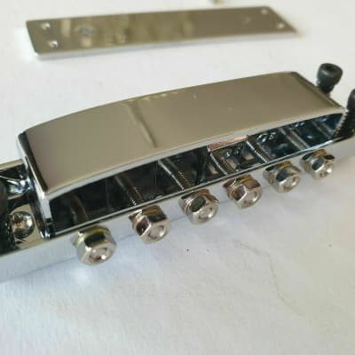 Quality Tune o matic Bridge for Rickenbacker in Chrome image 5