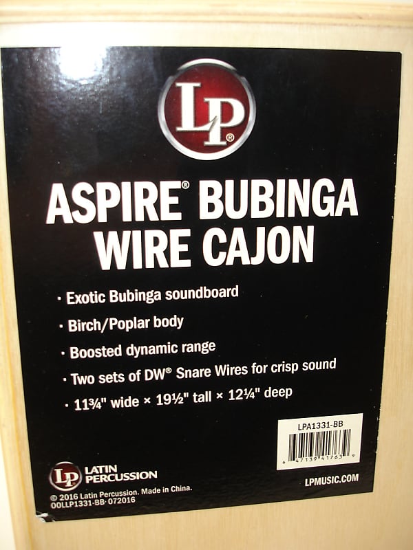 LP Aspire LPA1331-BB Bubinga Wire Cajon | Reverb