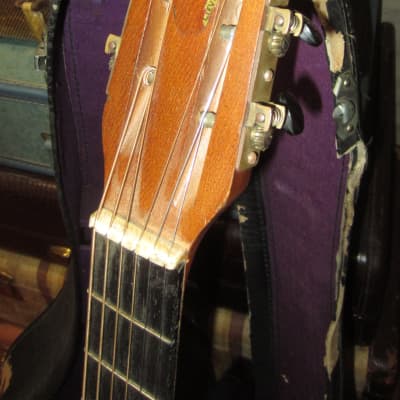 Circa 1930 Stromberg-Voisinet Parlor Guitar Mahogany w/ Original Case image 2