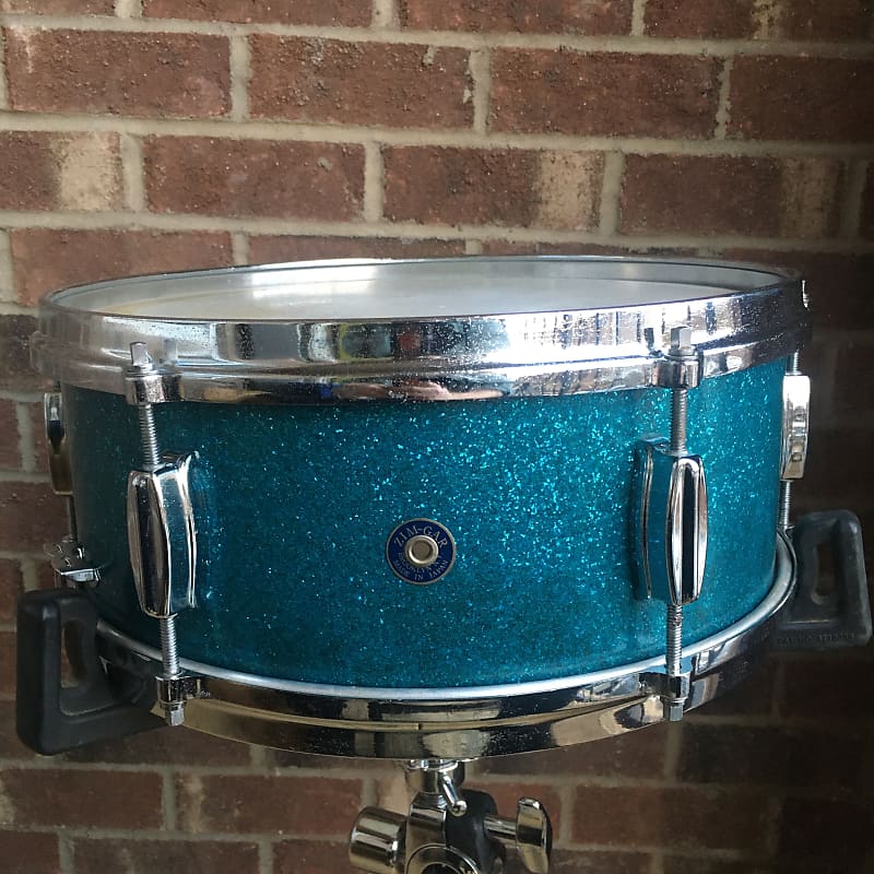 ZimGar Sakae 1960’s Turquoise Sparkle Snare Drum Reverb