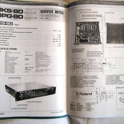 Service Manual for Roland MKS-80 MPG-80, free shipping