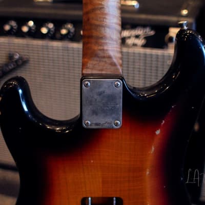 Xotic XSC-1 S-Style Lightly Relic'd  Electric Guitar - 3 Tone Sunburst Finish & Roasted Flame Maple Neck #2332 image 13