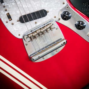 1999 Fender Japan Mustang Competition Stripe Red Vintage Reissue guitar -  CIJ | Reverb