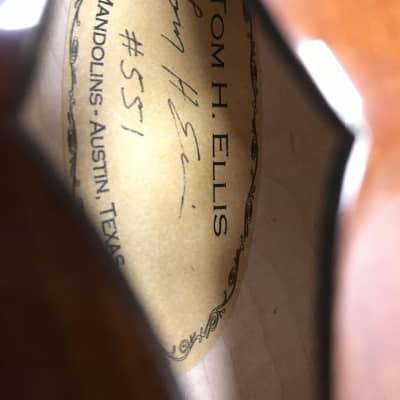 Ellis A-5 Reserve Mandolin with Engraved James Tailpiece w/deluxe branded hard case image 13