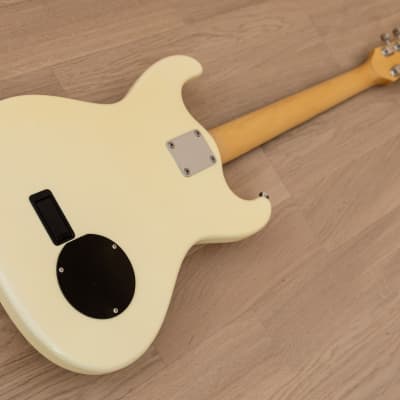 1990s Mosrite Ventures Model Travel Guitar 3/4 Size Body Pearl White Built-In-Amp, Kurokumo image 12